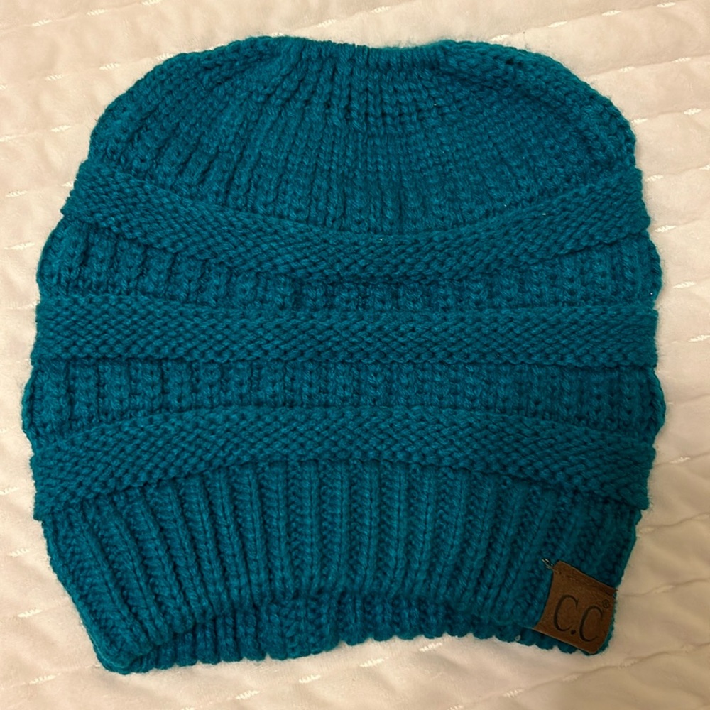 C.C Cable Knit Beanie - Teal